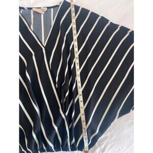 Dolman Batwinged Sleeve Striped Preppy Blouse